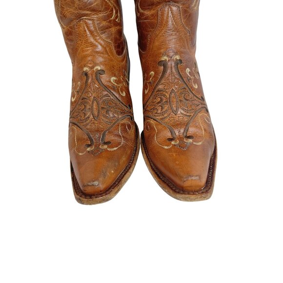 Circle G Women's Embroidered Leather Western Boots Made In Mexico Size 8 1/2 - Picture 5 of 9